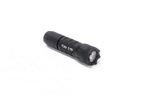 Elzetta A314 Alpha 1-Cell Flashlight with Crenellated Bezel Ring, Standard Lens, High/Strobe Tailcap