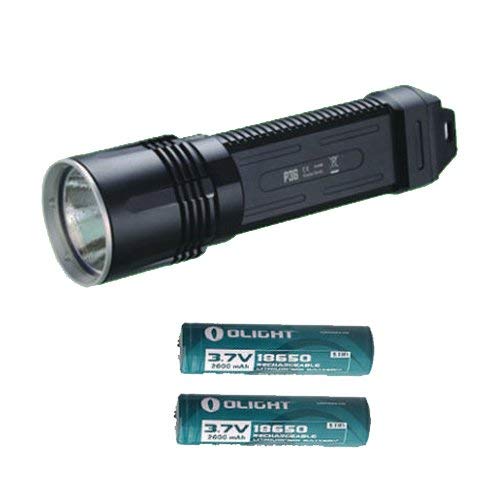 Nitecore P36 Tactical Flashlight MT-G2 2,000 Lumen w/2x Olight 2600mAh Batteries