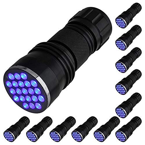 LEDwholesalers Crime Scene Blue LED Flashlight 455-460nm 3xAAA Torch (12-Pack), 7305BLUEx12