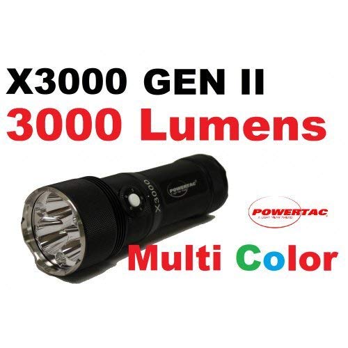 PowerTac X3000 Flashlight, 3000 lm