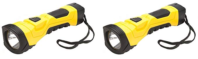 190-Lumen High Flux LED Cyber Light Flashlight with Alkaline Batteries, Yellow (2 Pack)