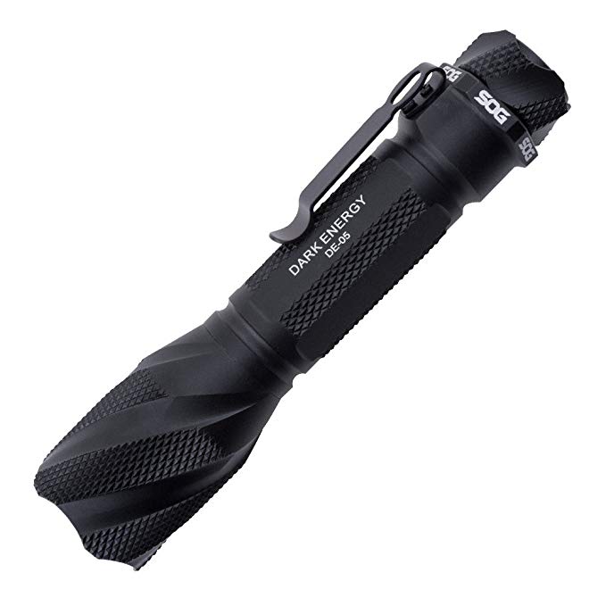 SOG Dark Energy Aluminum 550 lm LED Flashlight with Belt Clip