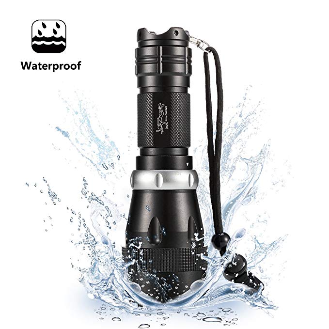 LED Flashlight Torch Adjustable Focus Zoomable Mini Generic , Super Bright - Sturdy and Durable Aluminium Structures - Water Resistant Lighting Lamp Torch For Hiking, Camping, Emergency (30W)