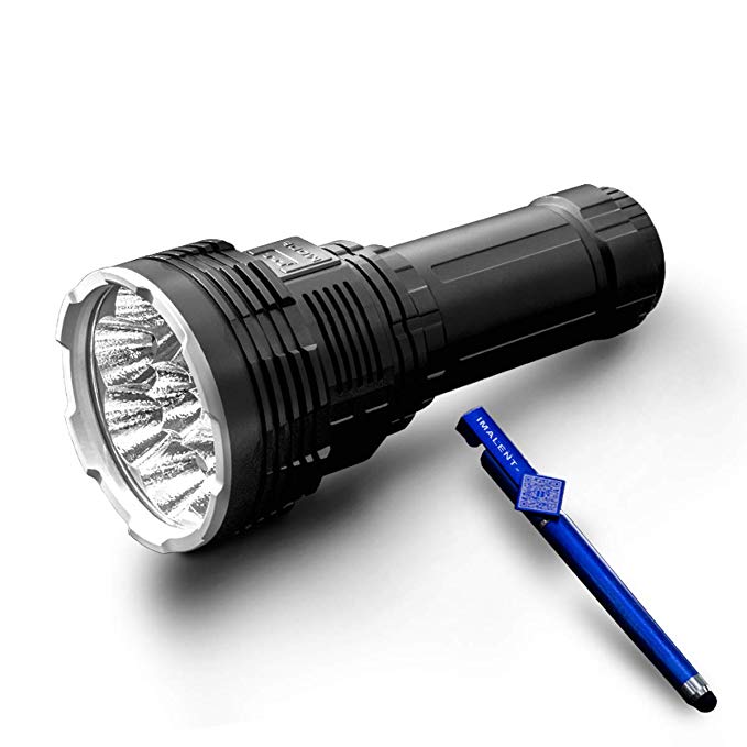 IMALENT DX80 Ultra Bright Flashlight 8pcs CREE XHP70 2nd Generation LEDs 32000 Lumens Powerful Flood LED Torch with OLED Display Best for Searching, Rescue and Night Fishing