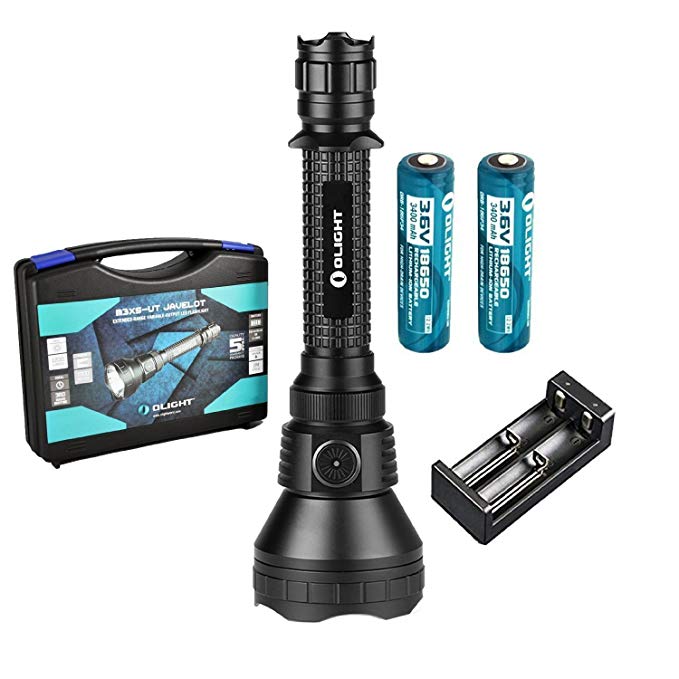 Olight M3XS UT Javelot(with Cree XP-L LED) Flashlight +2 * Olight 18650 3400mAh Battery & Battery Charger With GIFT 1*Mini USB Power 6-LED Night Light