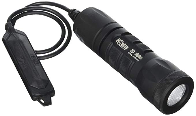 Elzetta A126 Alpha 1-Cell Flashlight with Standard Bezel Ring, Flood Lens, Remote Tape Switch with 12