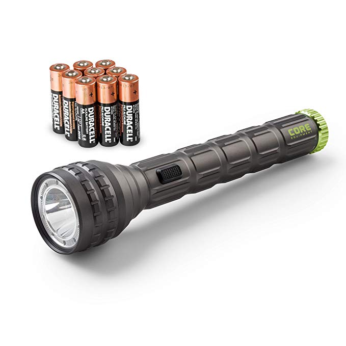 CORE CREE LED Flashlight, Multiple Modes, Aluminum, Batteries Included