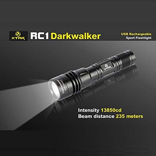 XTAR RC1 Darkwalker CREE XP-G2 S2 USB Rechargeable Sport LED Flashlight