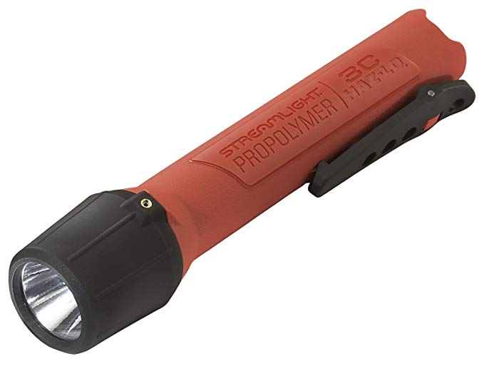 Streamlight 33822 3C ProPolymer HAZ-LO Safety Rated Flashlight, Orange - 120 Lumens